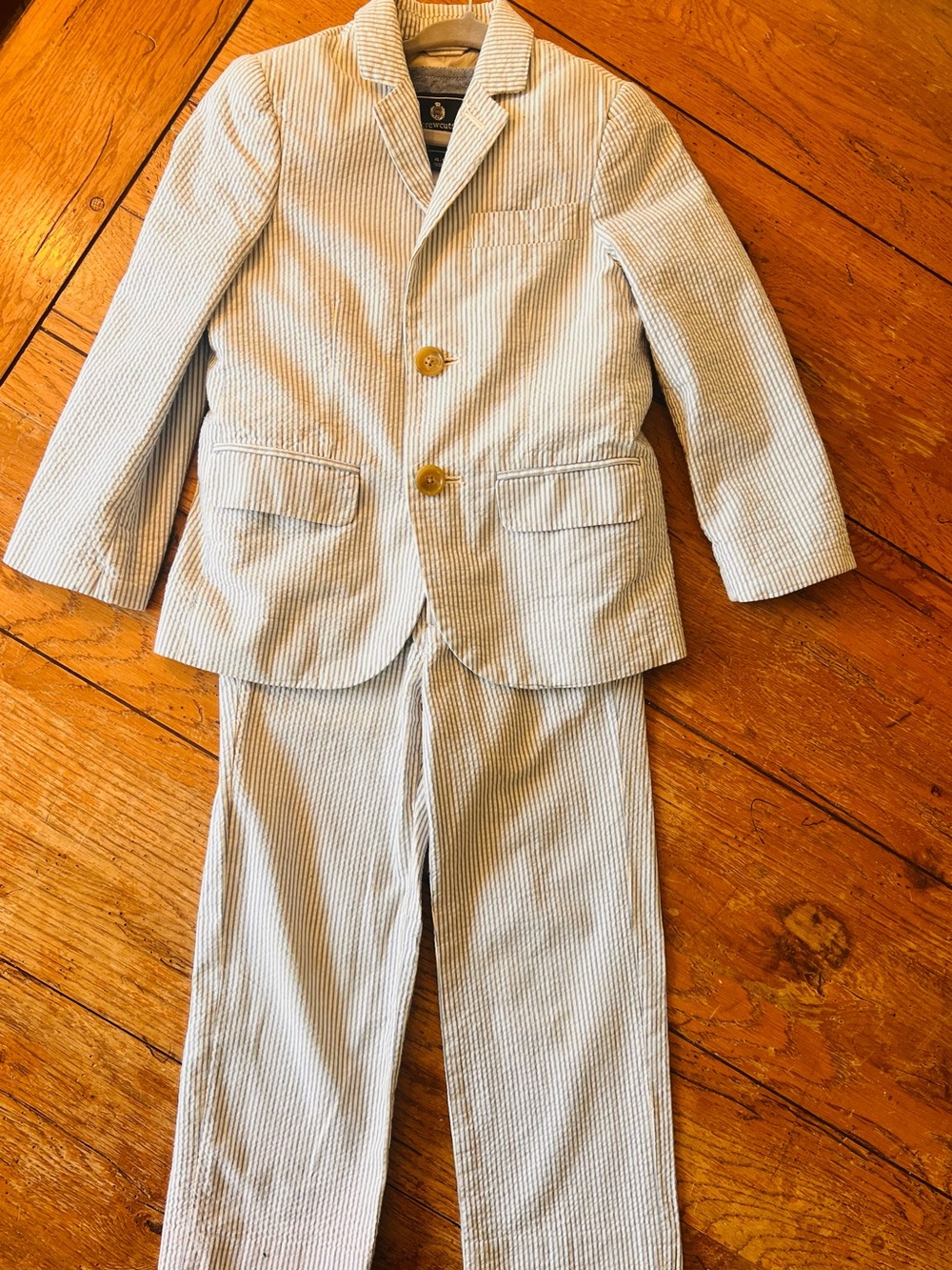 Crewcuts Seersucker Three Piece Suit